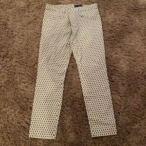 gap dress pants. 10 R. white with black pattern